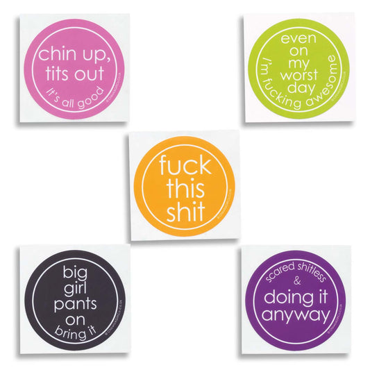 Limited Edition Set of 15 Funny Vinyl Stickers for £25