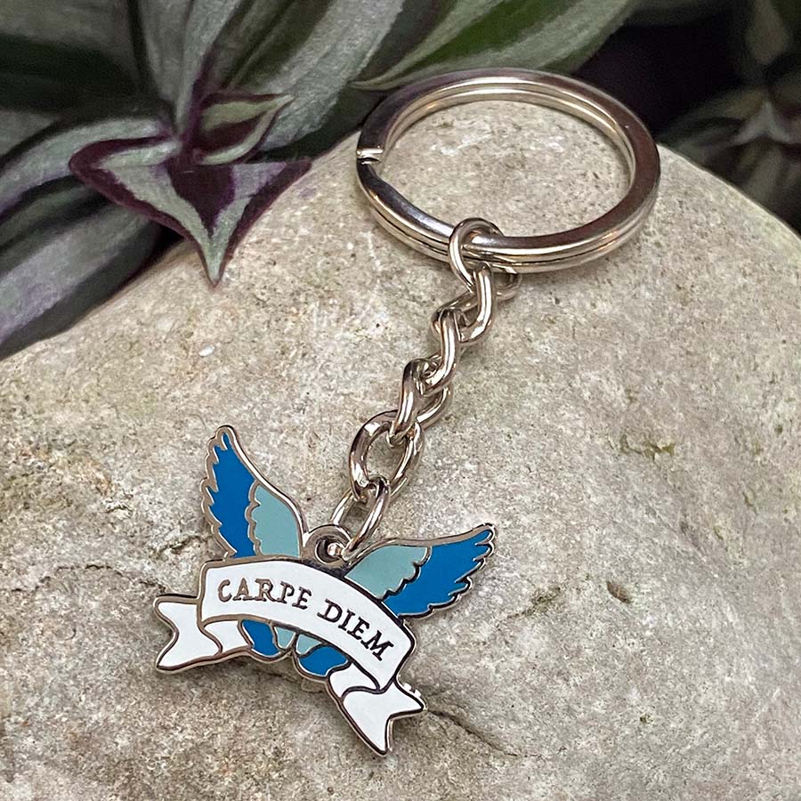 Seize The Day Latin Motto Keyring