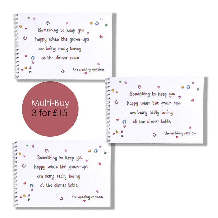 Wedding Activity Book For Children 3 For £15