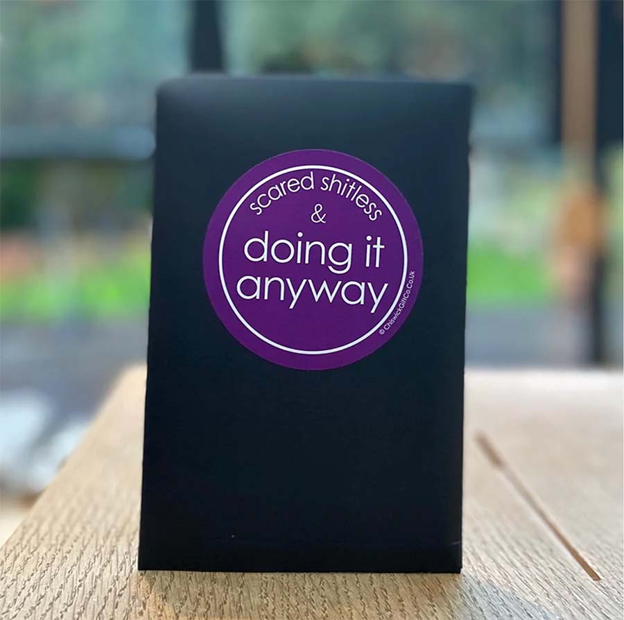 Scared Shitless & Doing it Anyway Keyring & Chocolate Gift Set