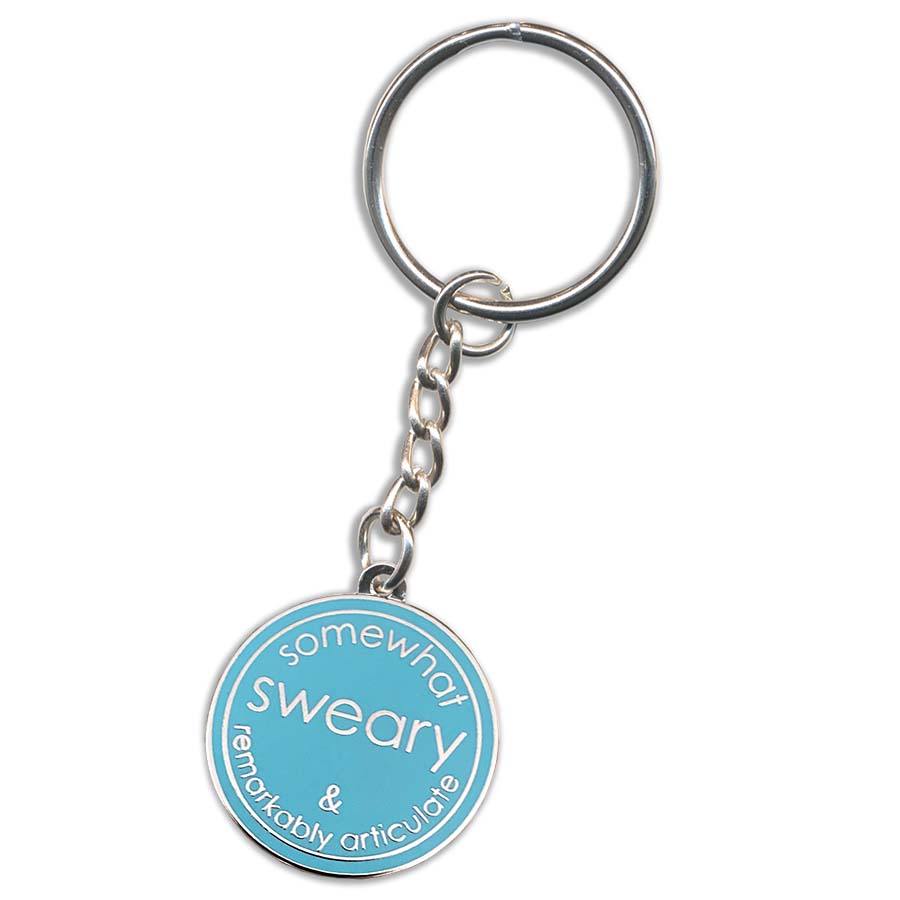 Somewhat Sweary and Remarkably Articulate enamel keyring