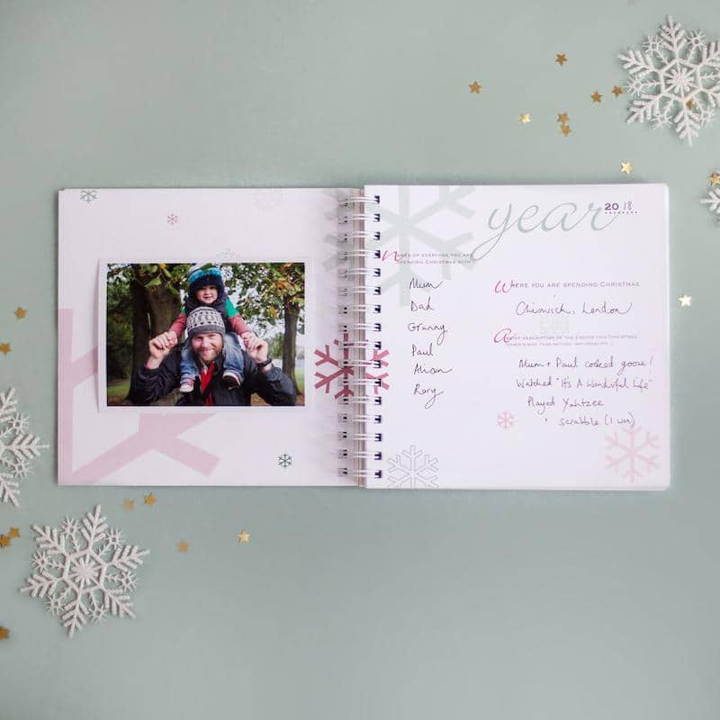 Easy to use memory scrap book for family at Christmas