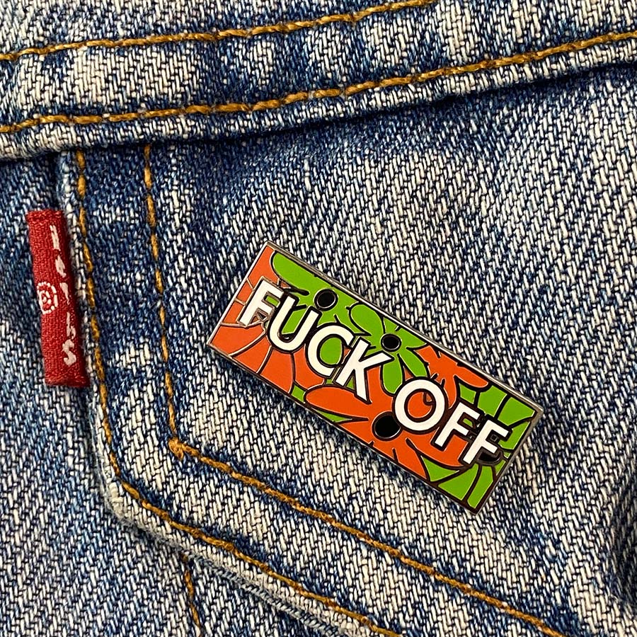 Fuck Off - Angry Flowers Enamel Pin