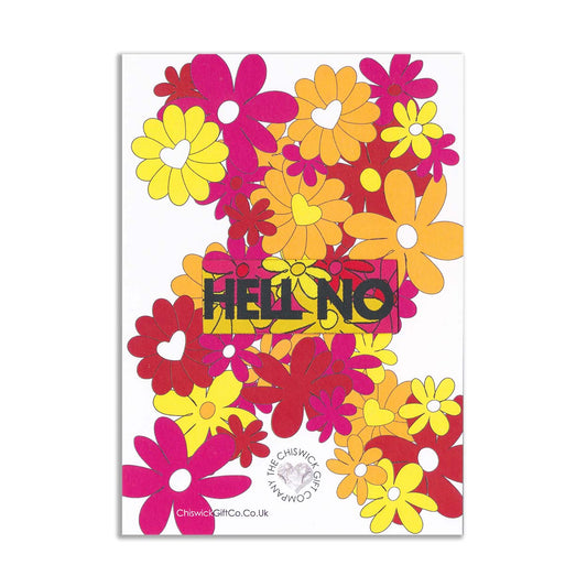Hell No - Angry Flower Tag