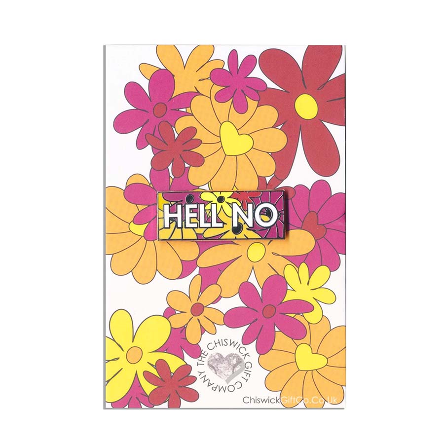 Hell No - Angry Flowers Enamel Pin