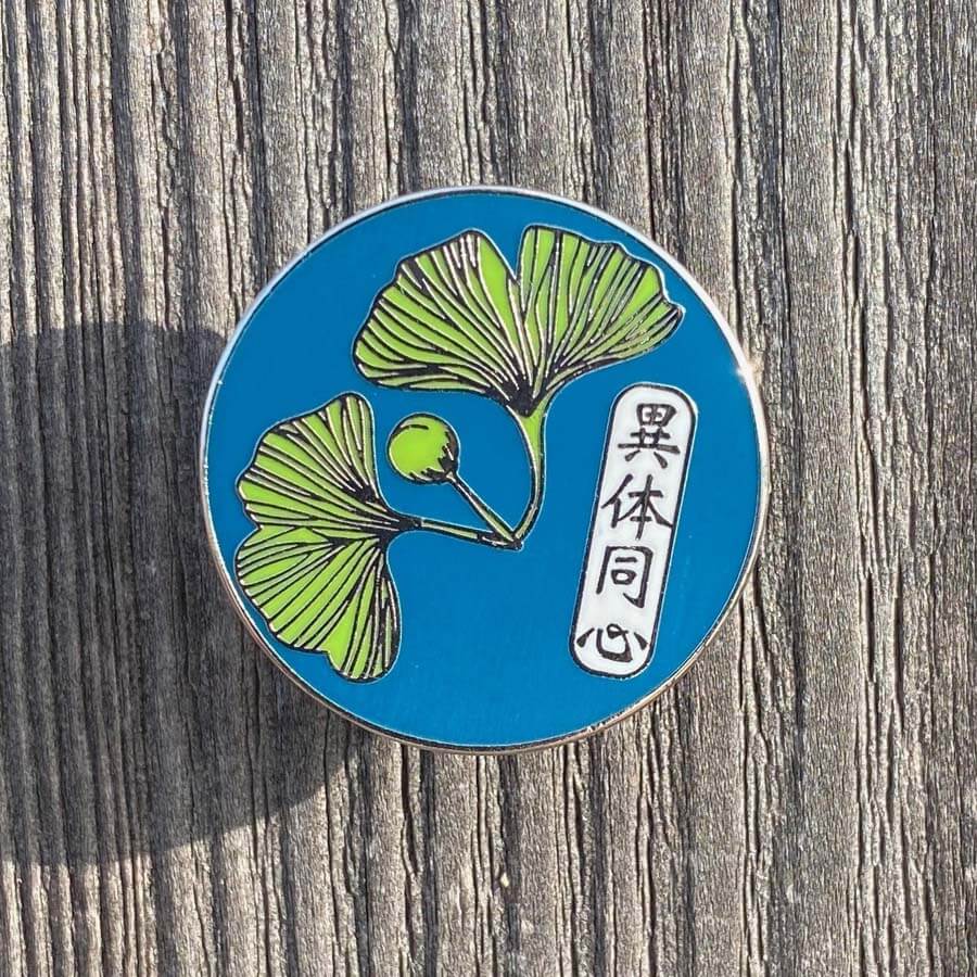 Set Of Six Inspirational Japanese Enamel Pins