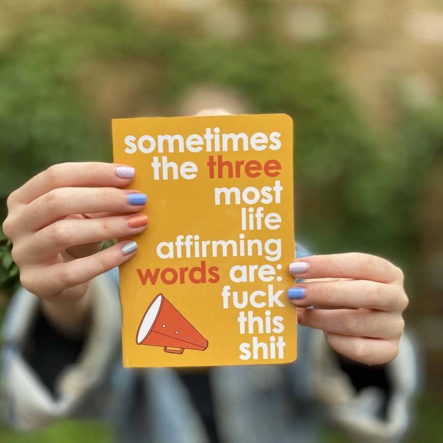 The Three Most Life Affirming Words Notebookcard