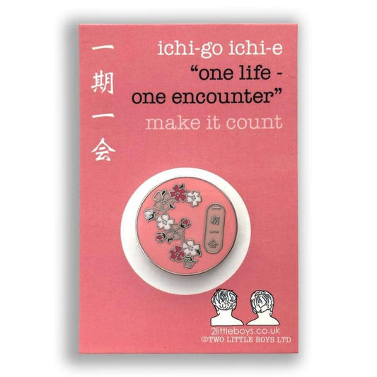 Make Each Day Count Japanese Cherry Blossom Enamel Pin