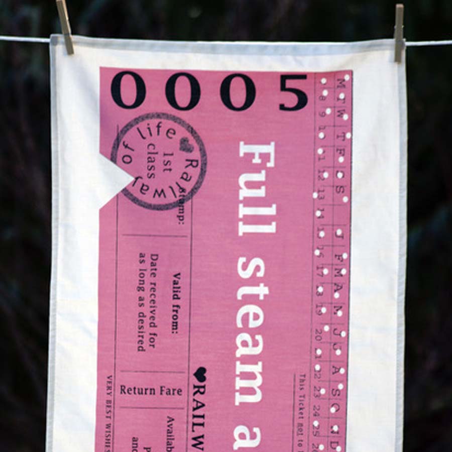 Railway Of Life Tea Towel