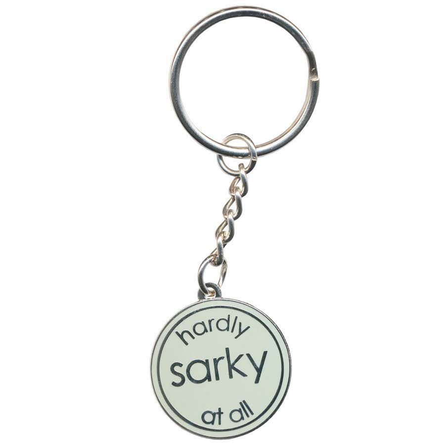 Hardly Sarky At All - Porcelain Mug with Keyring Gift Set