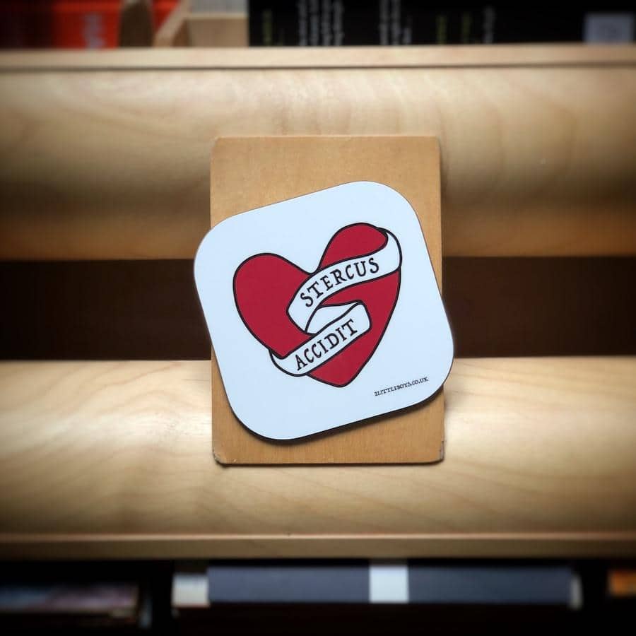 Shit Happens Latin Motto Mug