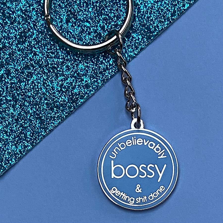 Unbelievably Bossy - Mug with Keyring Gift Set