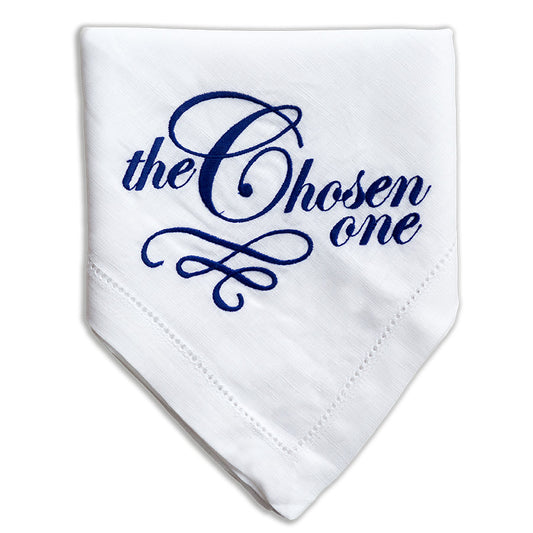The Chosen One Embroidered French Linen Napkin