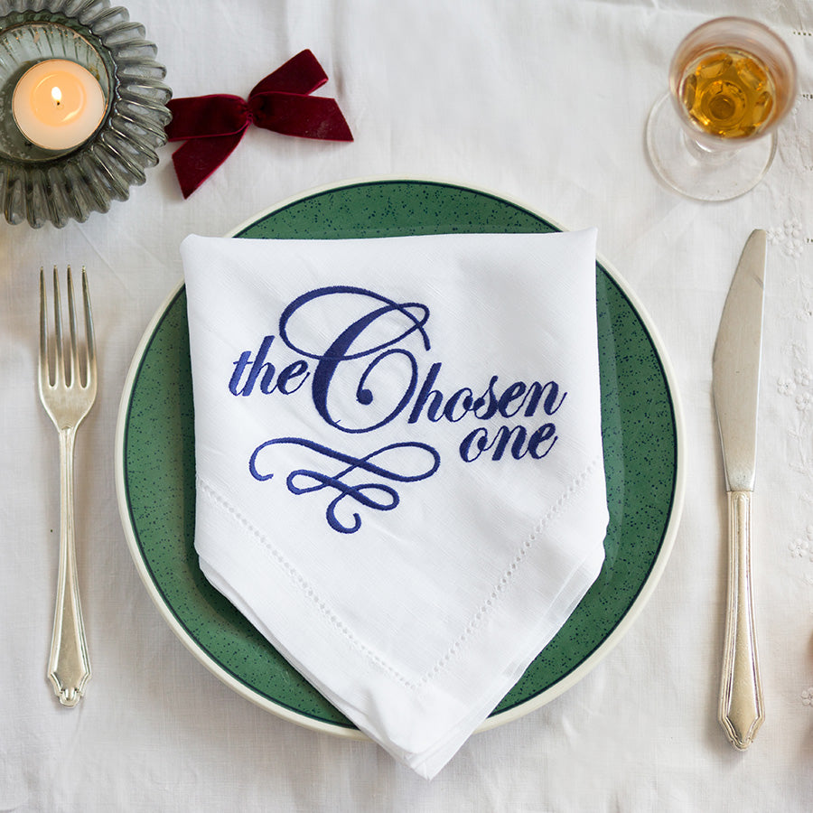 Set of Four Embroidered Napkins