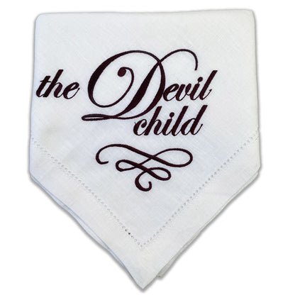 Devil Child/Golden Child Duo of French Linen Napkins