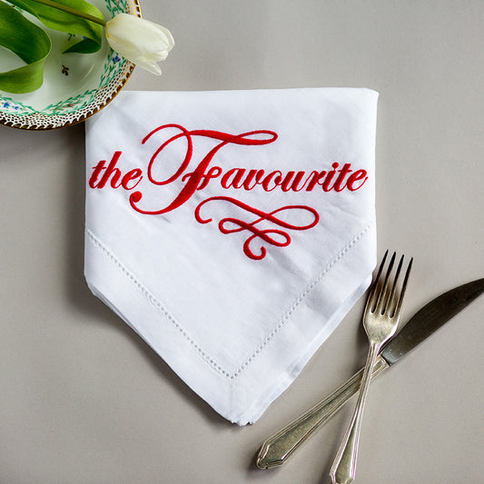 The Favourite Embroidered French Linen Napkin