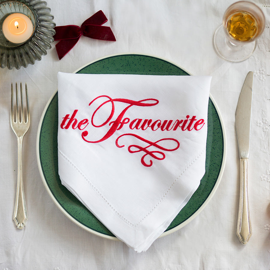 Set of Four Embroidered Napkins
