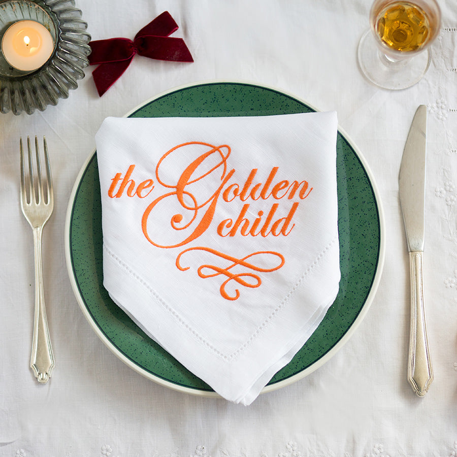 Set of Four Embroidered Napkins