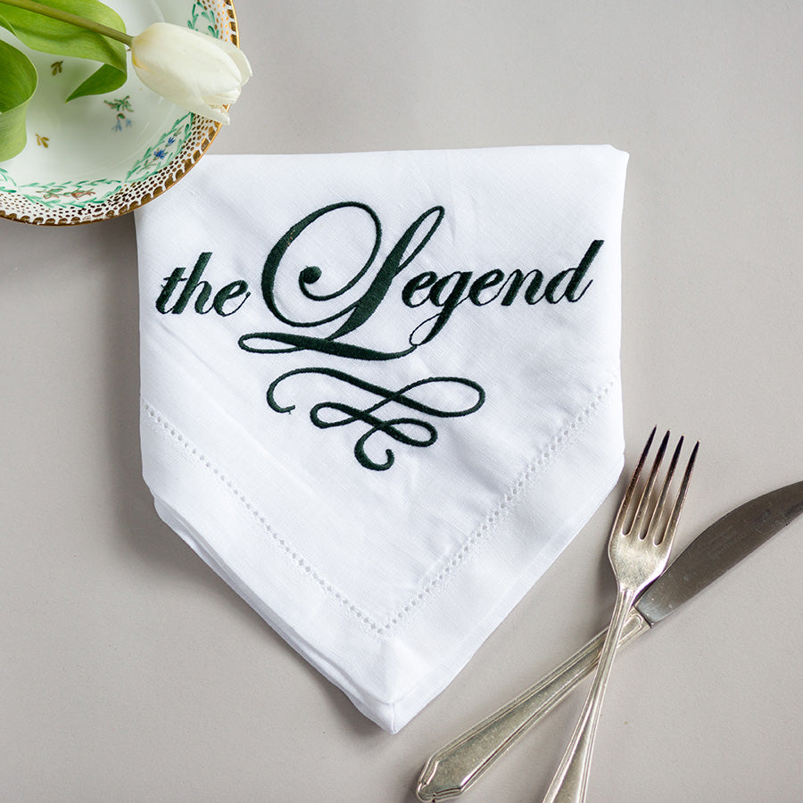 Set of Four Embroidered Napkins