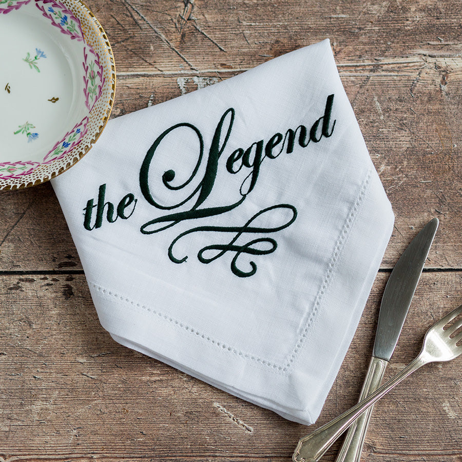 Set of Four Embroidered Napkins