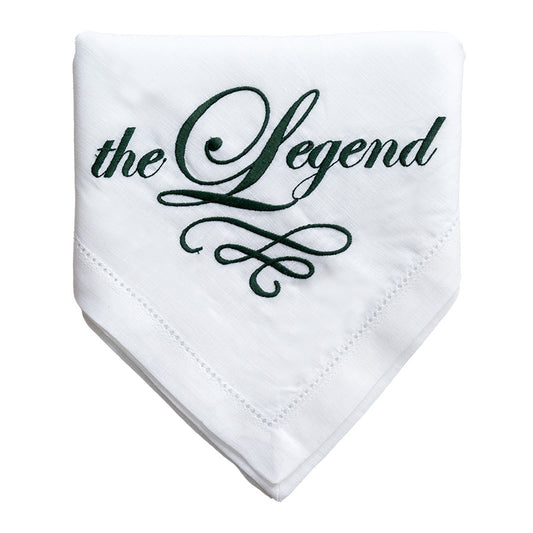 The Legend Embroidered French Linen Napkin