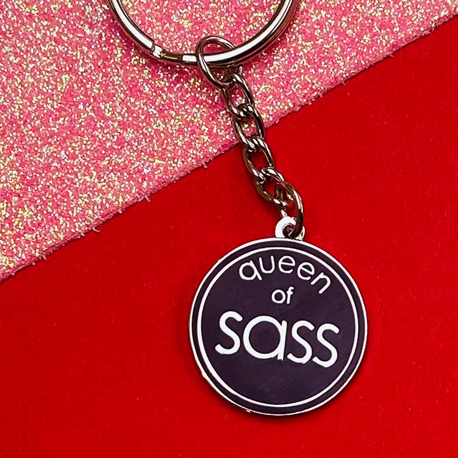 Queen Of Sass - Mug with Keyring Gift Set