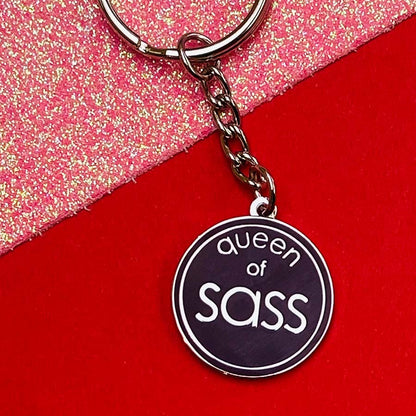 Queen Of Sass - Mug with Keyring Gift Set