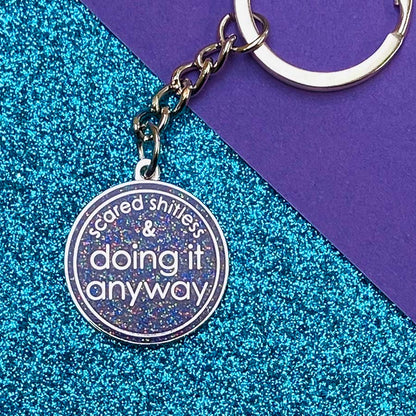 Scared Shitless & Doing It Anyway - Mug with Keyring Gift Set