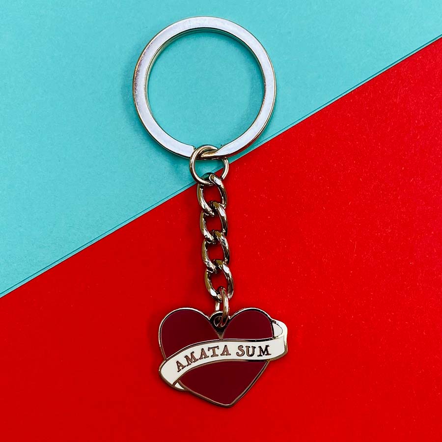 You Are Loved Latin Motto Keyring