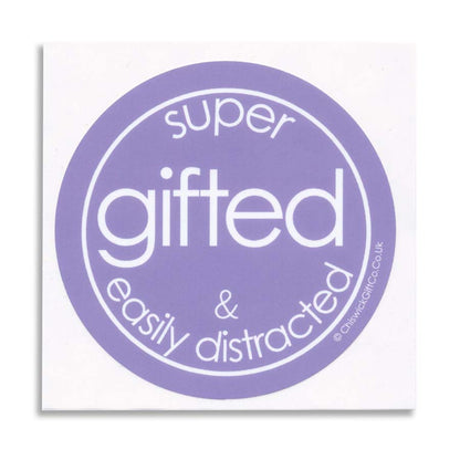 Super Gifted & Easily Distracted Vinyl Sticker