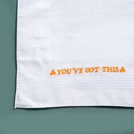 You've Got This - Large Embroidered Cotton Handkerchief
