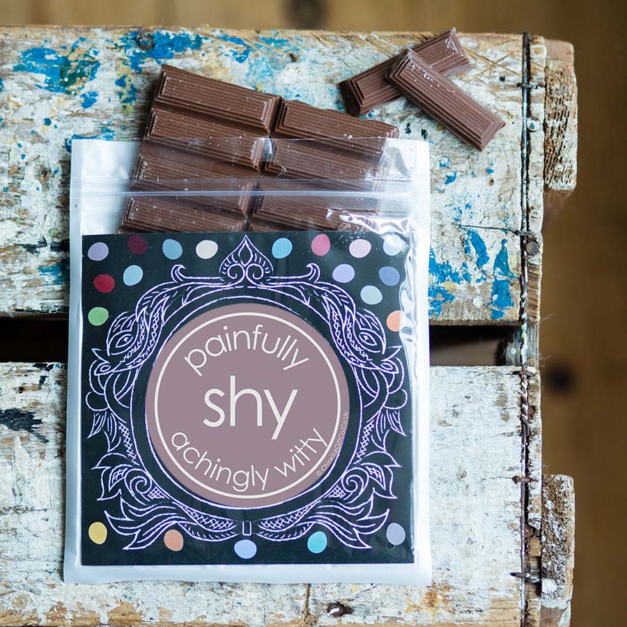 Painfully Shy (Achingly Witty) Chocolate Bar