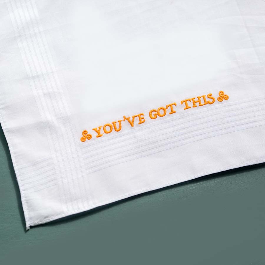 You've Got This - Large Embroidered Cotton Handkerchief