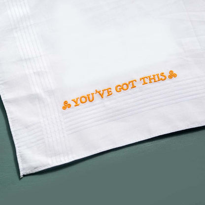 You've Got This - Large Embroidered Cotton Handkerchief