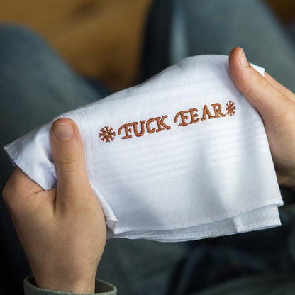 Fuck Fear - Large Embroidered Cotton Handkerchief