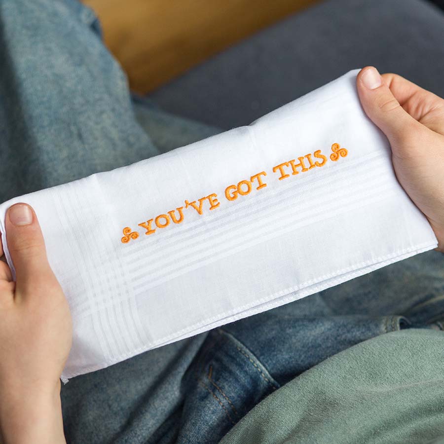 You've Got This - Large Embroidered Cotton Handkerchief
