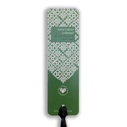 Irish Bookmark - is leor ó Mhór a dícheall - All One Can Do is One's Best