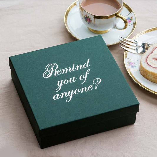 Set of Eight Slogan French Linen Embroidered Cocktail Napkins
