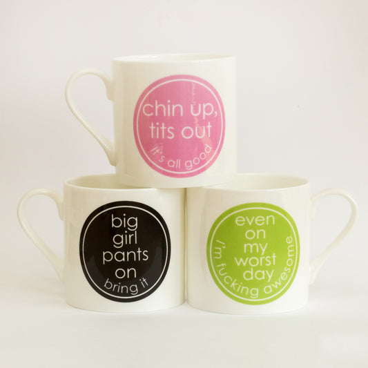 3 Porcelain Mug Set