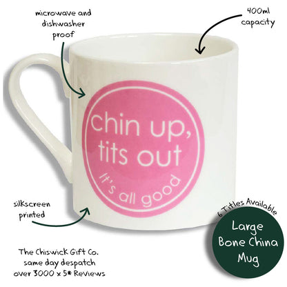 Large Porcelain Chin Up, Tits Out Mug