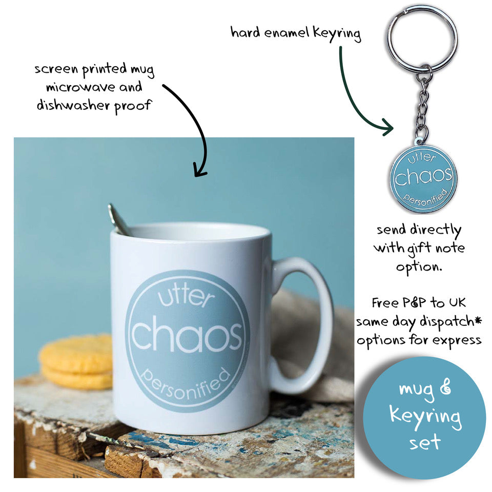Utter Chaos Personified - Mug with Keyring Gift Set
