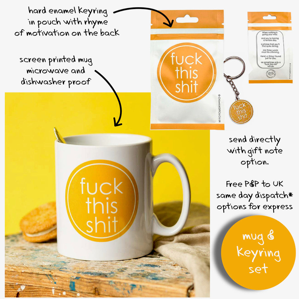 Fuck This Shit - Mug with Keyring Gift Set