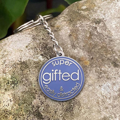 Super Gifted & Easily Distracted Keyring