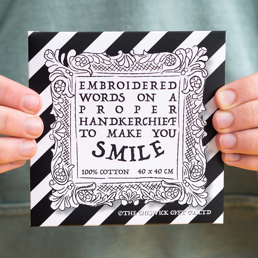 Hold Fast - Large Embroidered Cotton Handkerchief