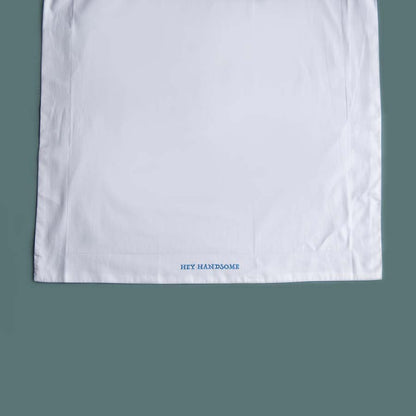 Embroidered Cotton Pillowcase - Hey Handsome