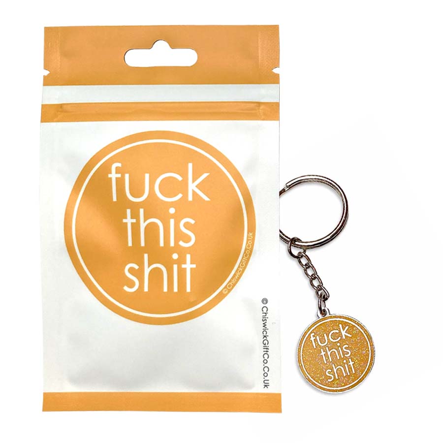 Fuck This Shit funny sweary enamel keyring for stress relief.