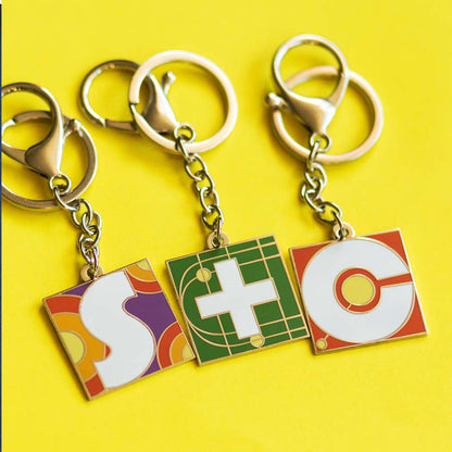 Sturdy letter keyrings UK, free postage and packing, available worldwide.