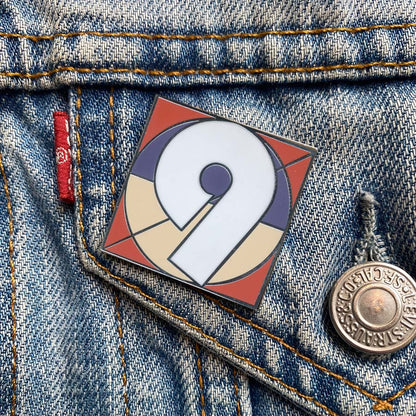 Number 9 Enamel Pin