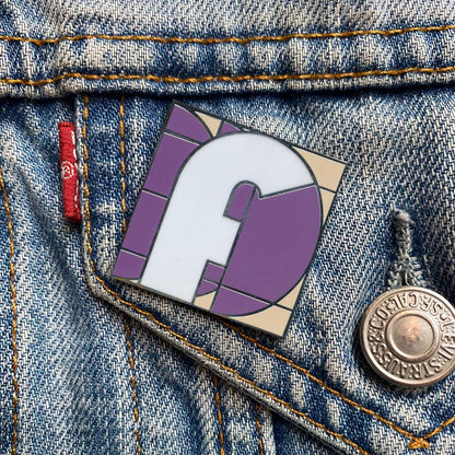 Initial F Enamel Pin