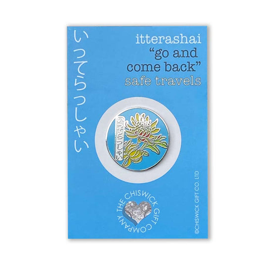 Safe Travels Japanese Chrysanthemum Enamel Pin